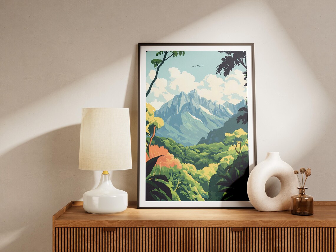 Kinabalu Park Malaysia Granite Peaks Rainforest Canopy Poster - Image 5