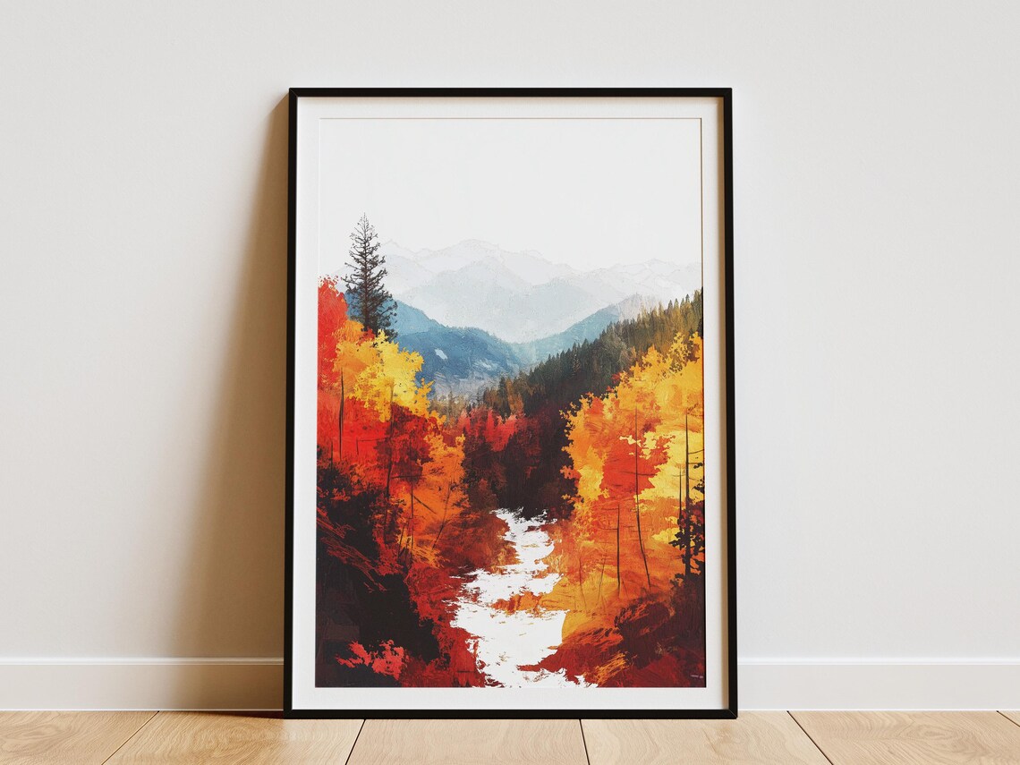 Red River Gorge Kentucky Autumn Colors Gorge Landscape Art Poster