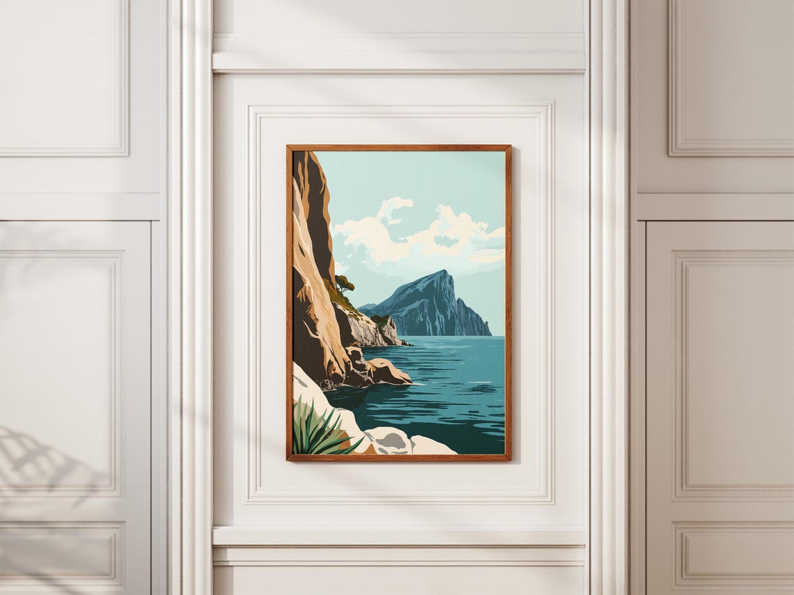 Aeolian Islands Italy Rocky Sea Cliffs Mediterranean View Poster - Image 2