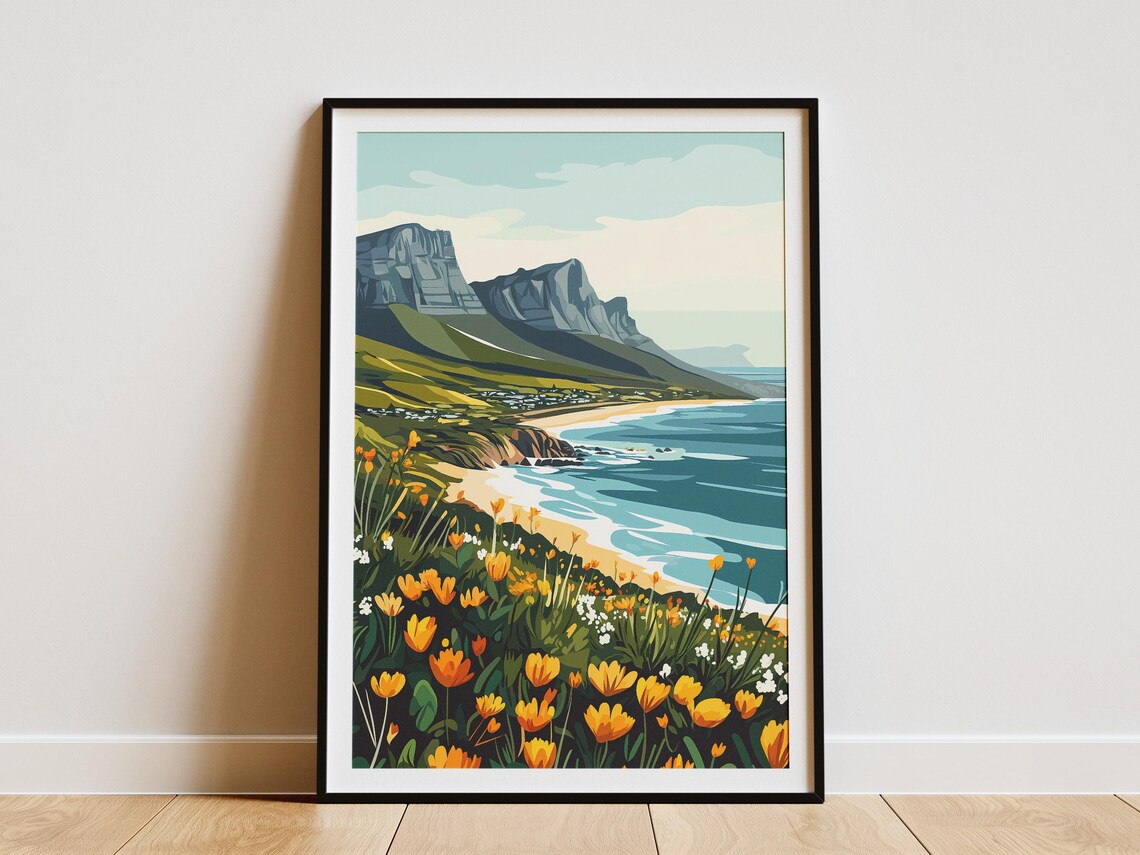 Cape Floral Region South Africa Coast Wildflowers Cliffs Poster