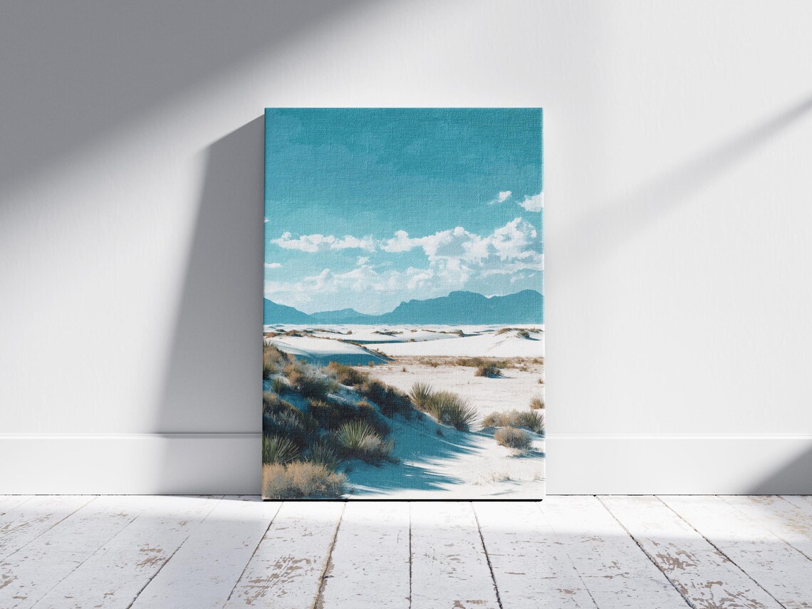 White Sands National Park New Mexico Desert Dunes Travel Poster - Image 2