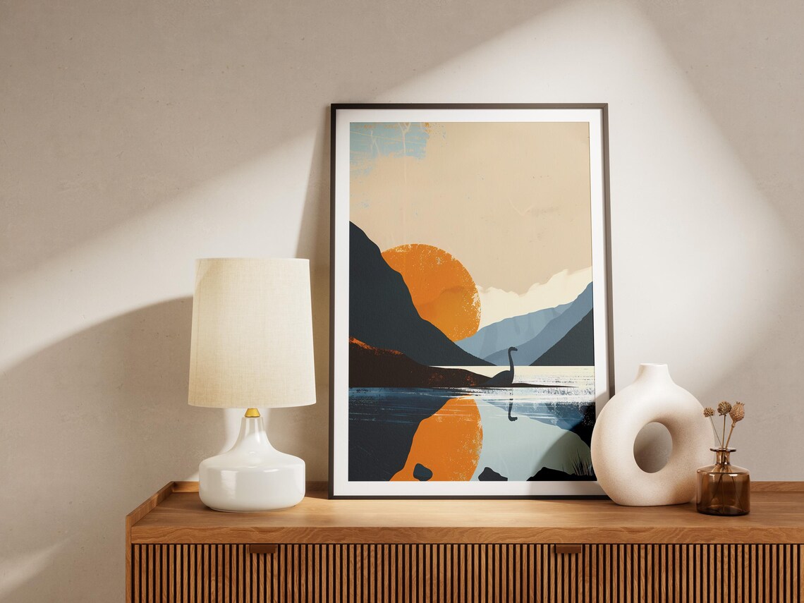 Loch Ness Monster Scotland Minimalist Travel Poster - Image 2