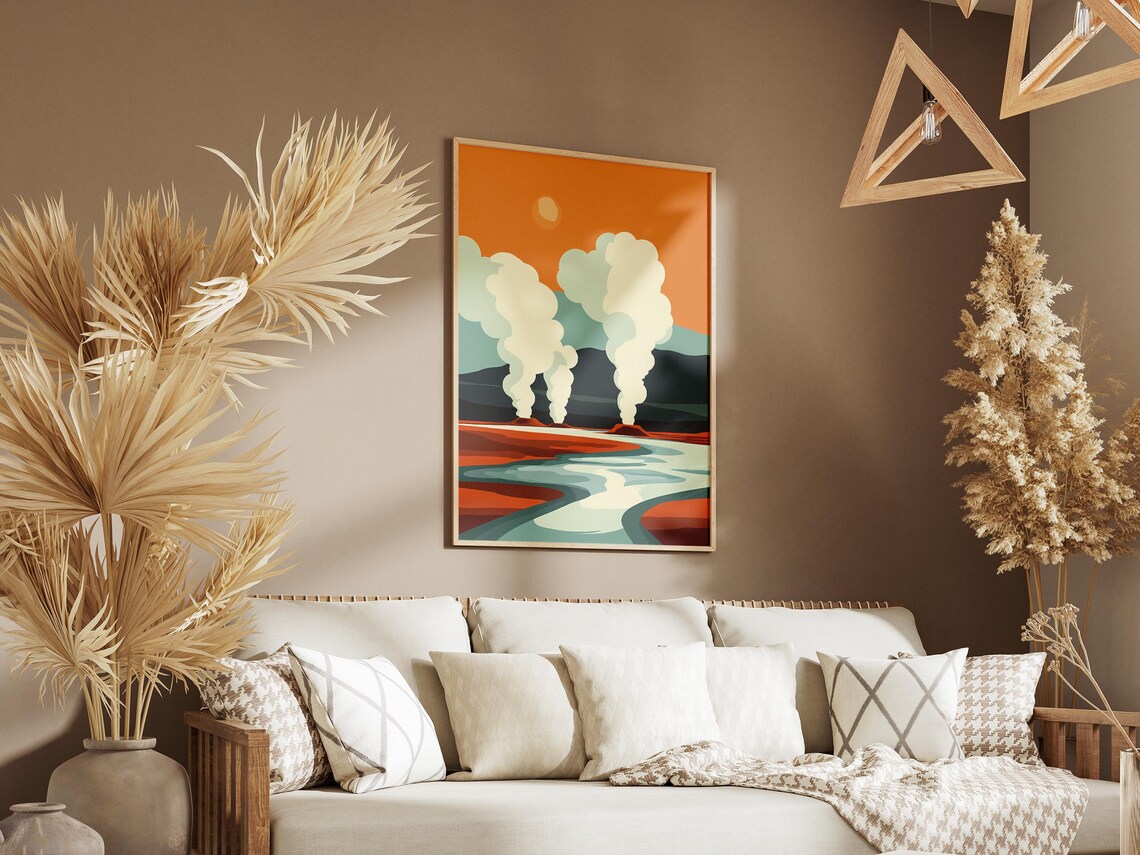Valley of Geysers Russia Steam Plumes Geothermal Land Poster - Image 3
