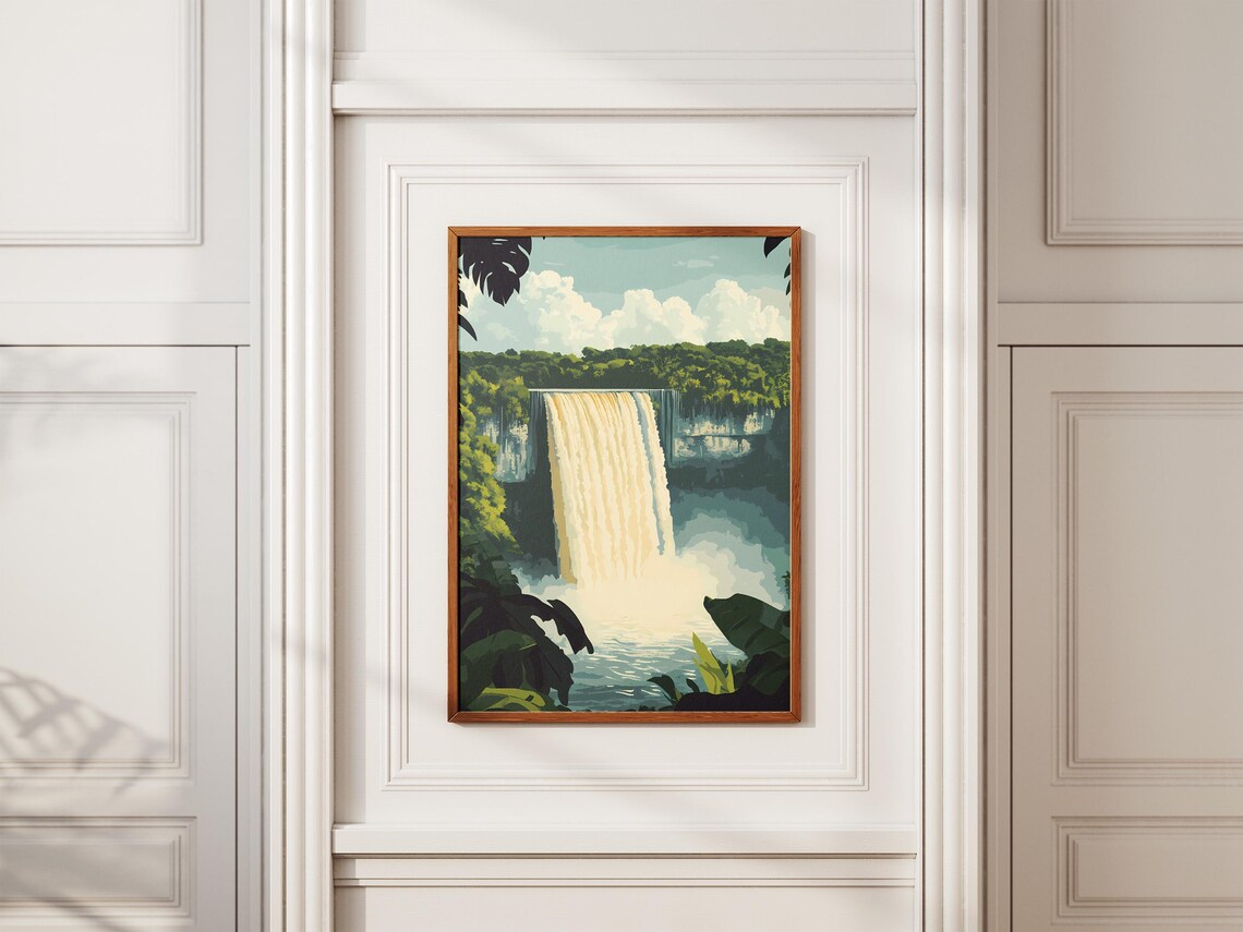 Kaieteur Falls Guyana Golden Waterfall Jungle Landscape Poster - Image 2