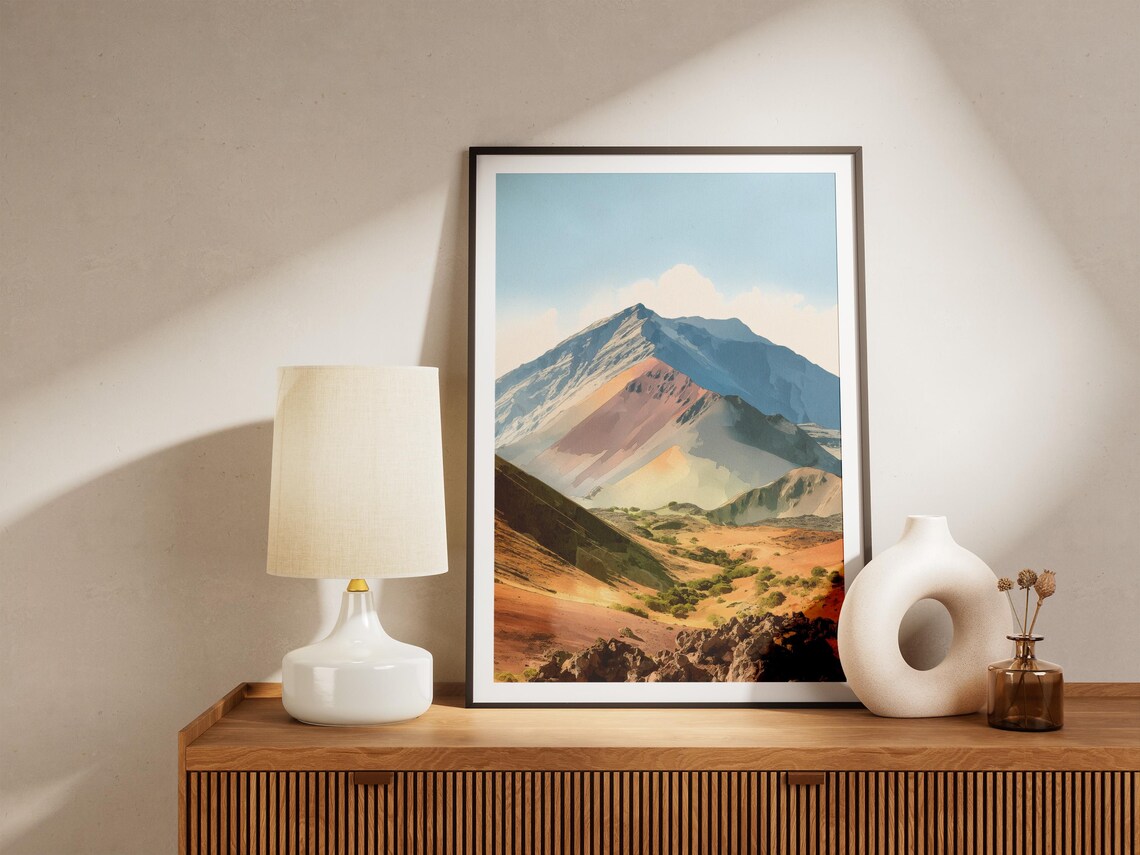 Haleakala National Park Colorful Volcano Crater Desert Poster - Image 4