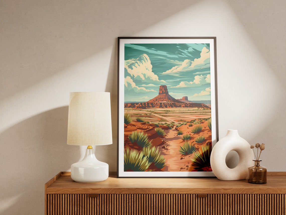 Petrified Forest National Park Vintage Travel Poster Desert Butte Art - Image 2