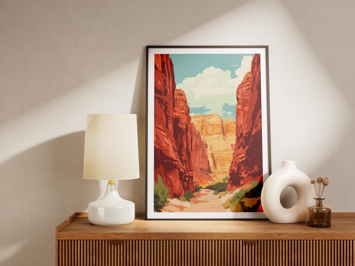Capitol Reef National Park Utah Red Rock Canyon Vintage Art Poster - Image 4
