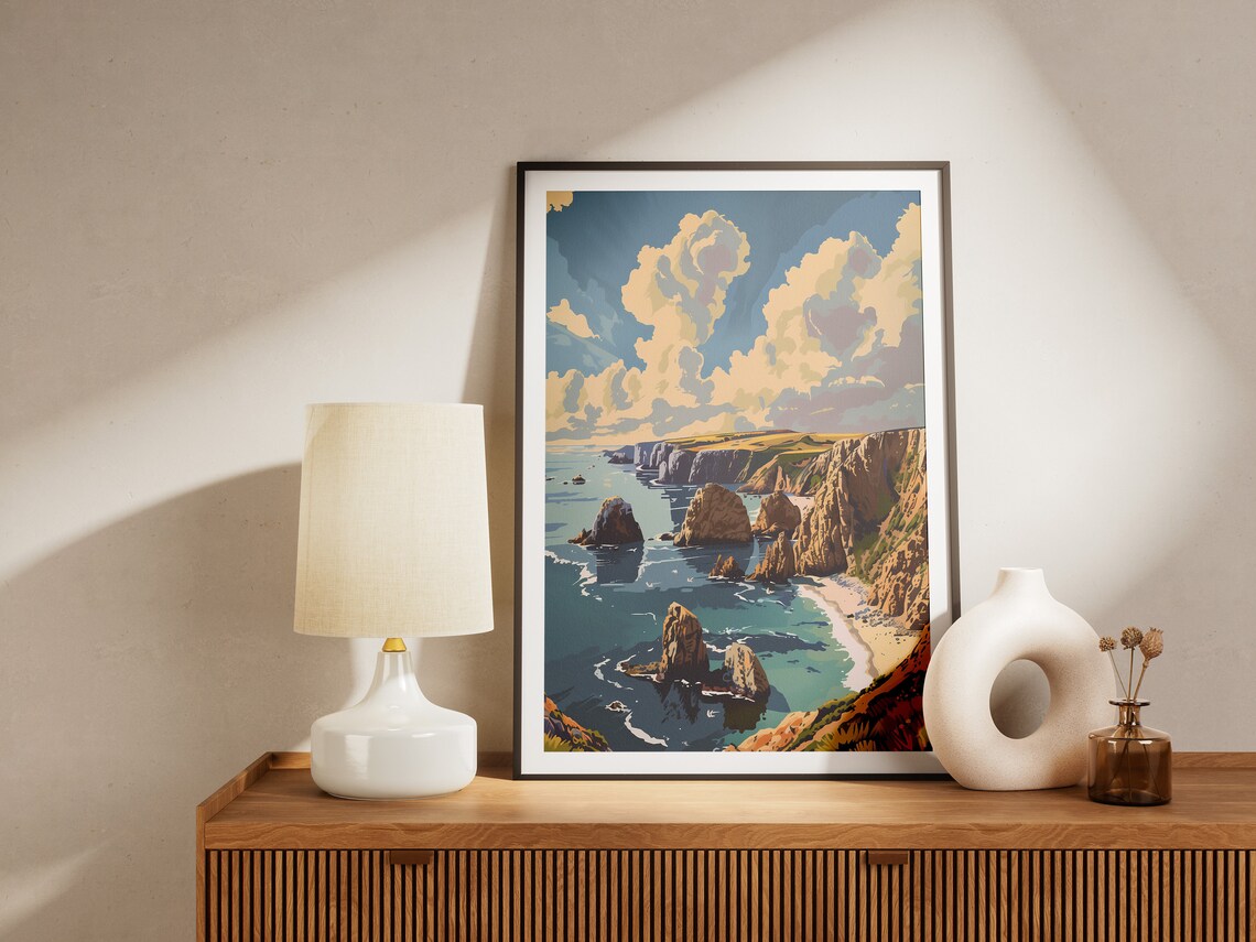 Channel Islands California Rugged Sea Cliffs Coast Travel Poster - Image 2