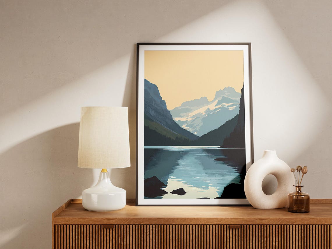 Glarus Thrust Serene Alpine Lake Glacier Peaks Switzerland Poster - Image 5