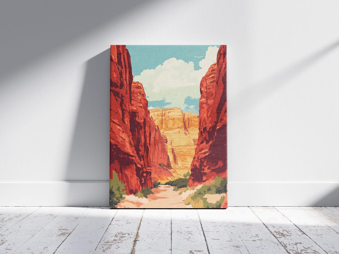 Capitol Reef National Park Utah Red Rock Canyon Vintage Art Poster - Image 2