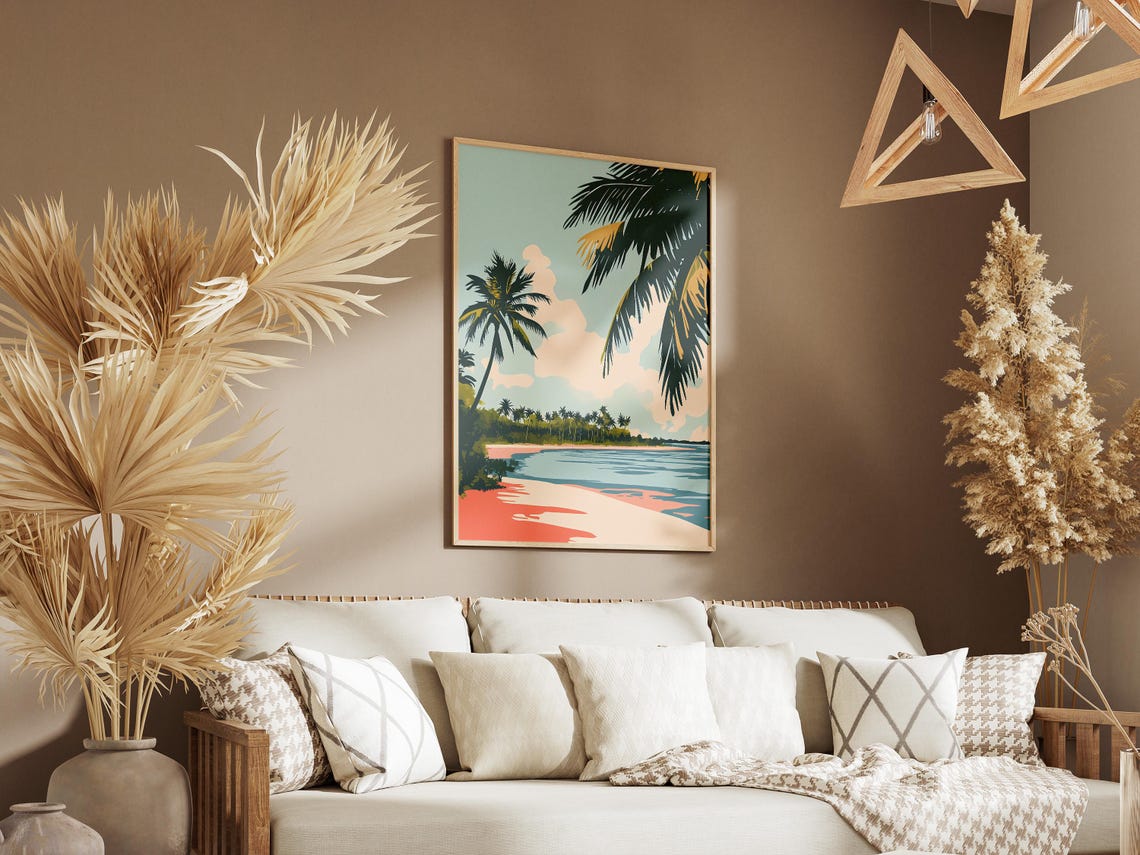 Lakshadweep Island Palm Beach Coral Lagoon India Travel Poster - Image 3