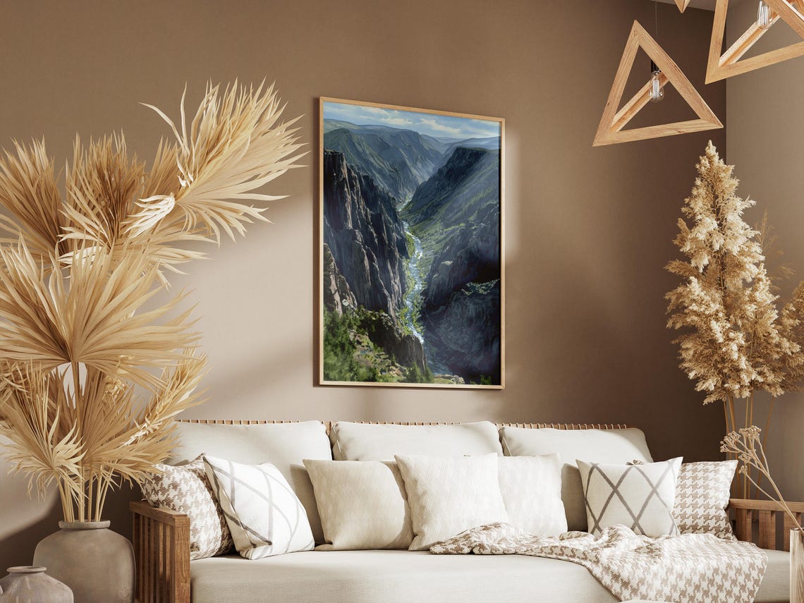 Black Canyon Of The Gunnison National Park Watercolor Poster - Image 3