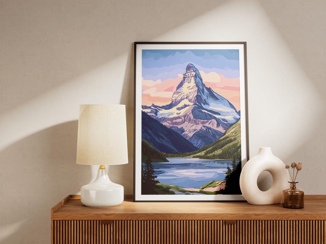 Matterhorn Switzerland Alpine Peak Over Mountain Lake Poster - Image 5