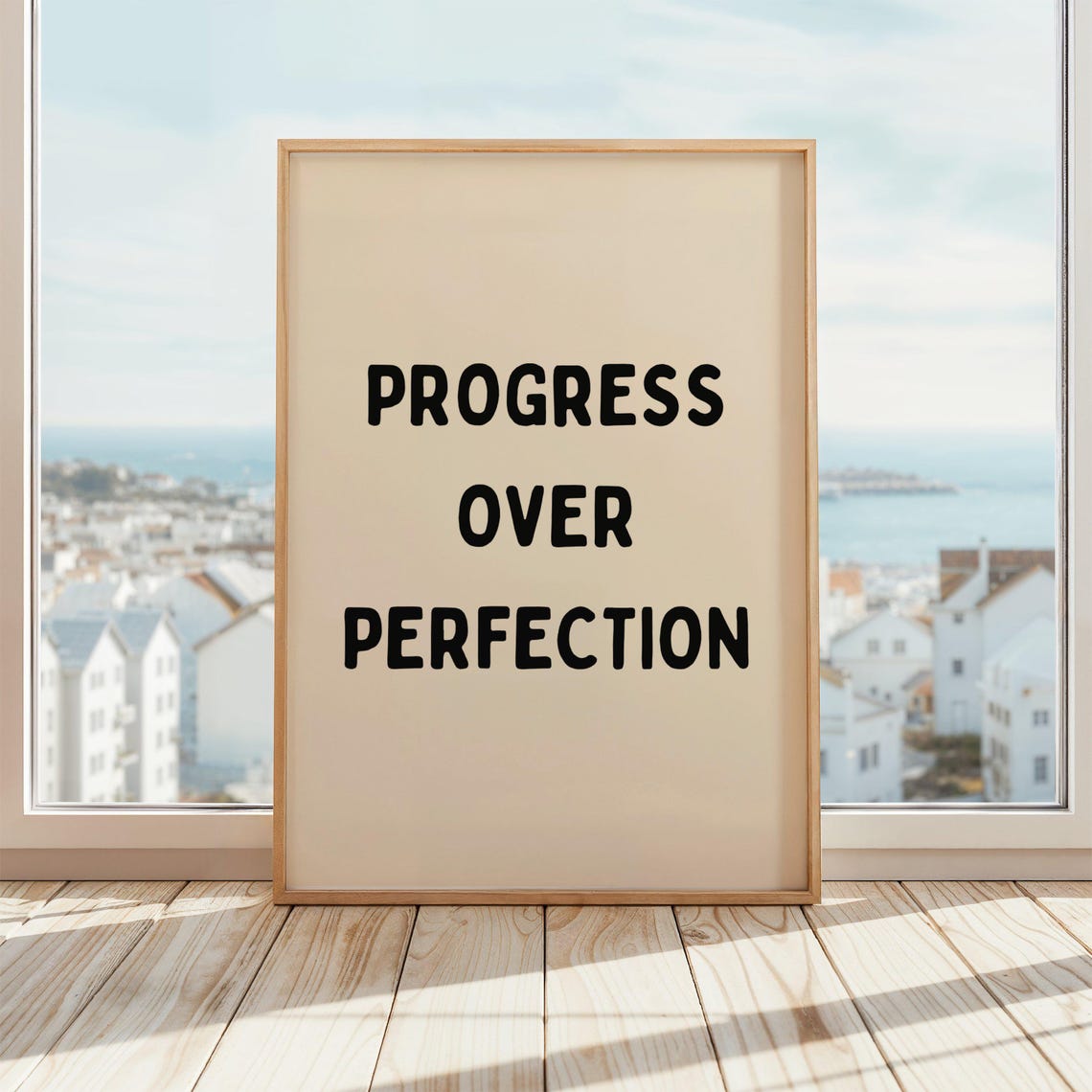 Progress Over Perfection Inspirational Quote Art Print