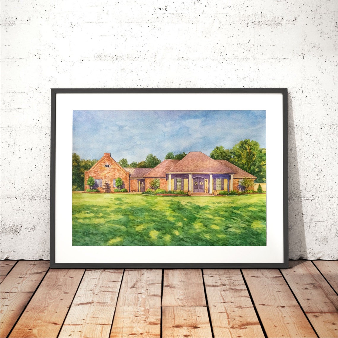 Watercolor Home Painting Custom House Portrait Dawing Of Home Watercolor House Portrait House Moving Gift House Painting From Photo - Image 3