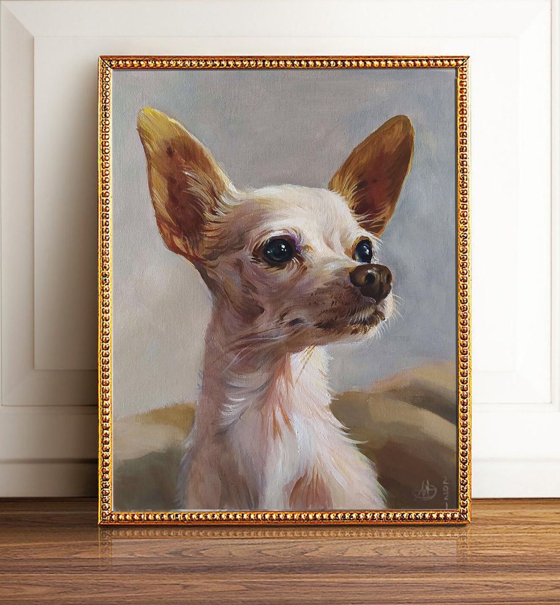 Custom Pet Portraits Painting Dog Portraits Dog Painting Oil Painting On Handmade Pet Portrait Custom Dog Portraitgift For Christmas - Image 2