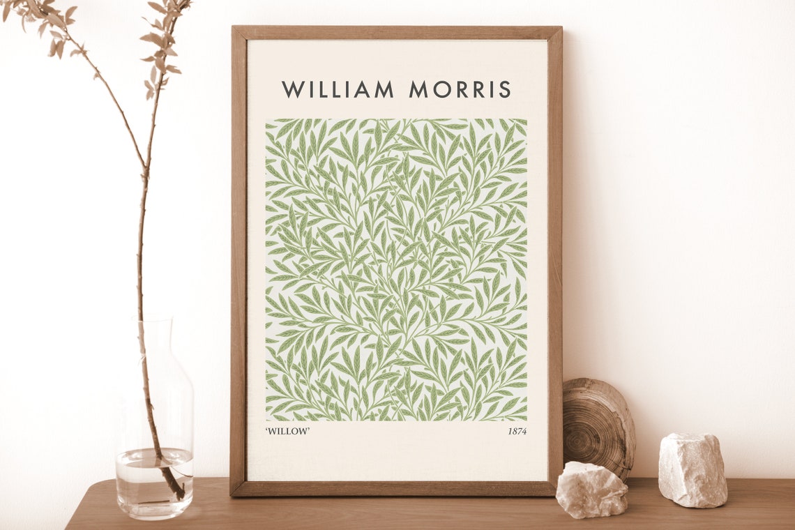 William Morris Willow 1874 Green Botanical Leaf Pattern Decor Poster