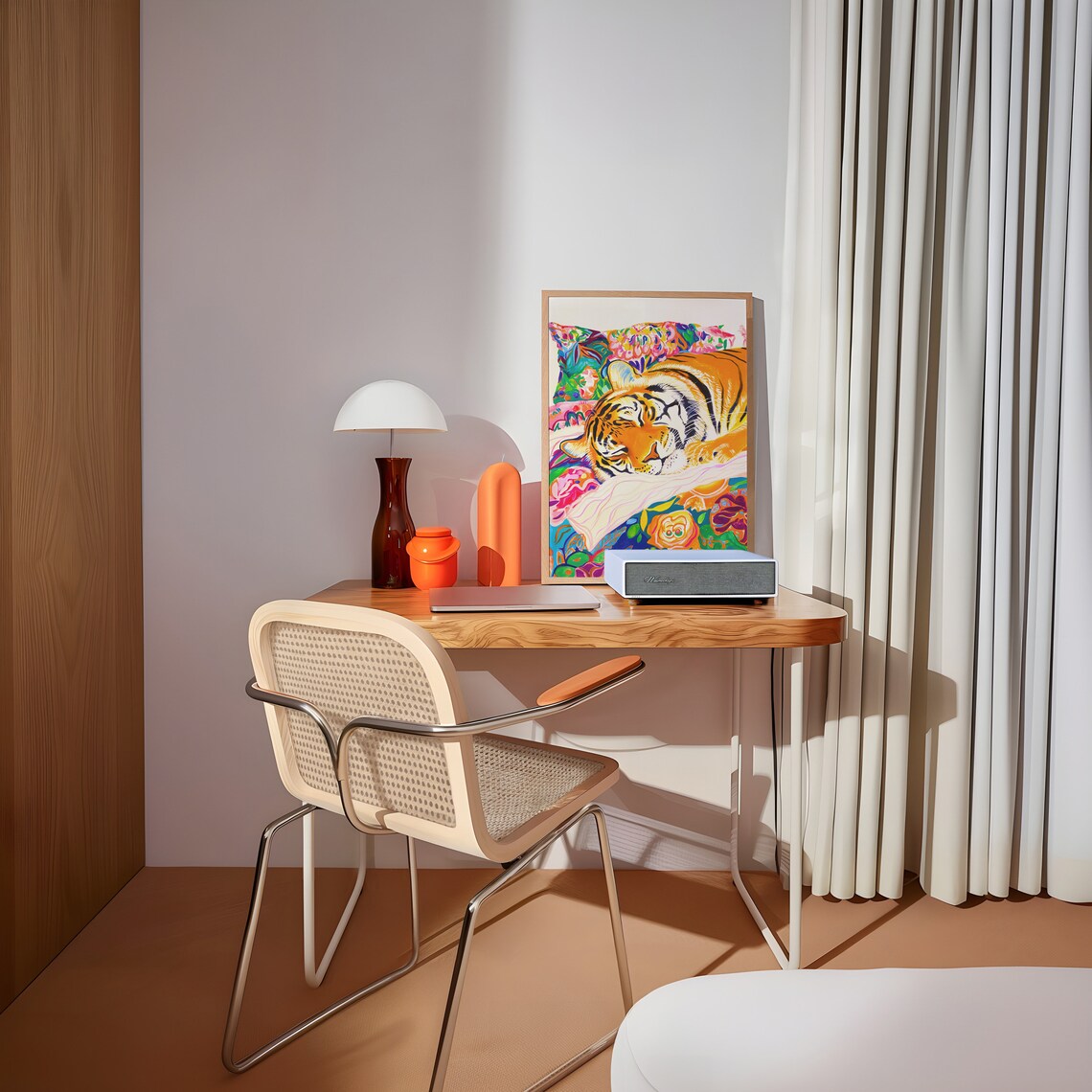 Sleeping Tiger Maximalist Oil Painting Poster - Image 5