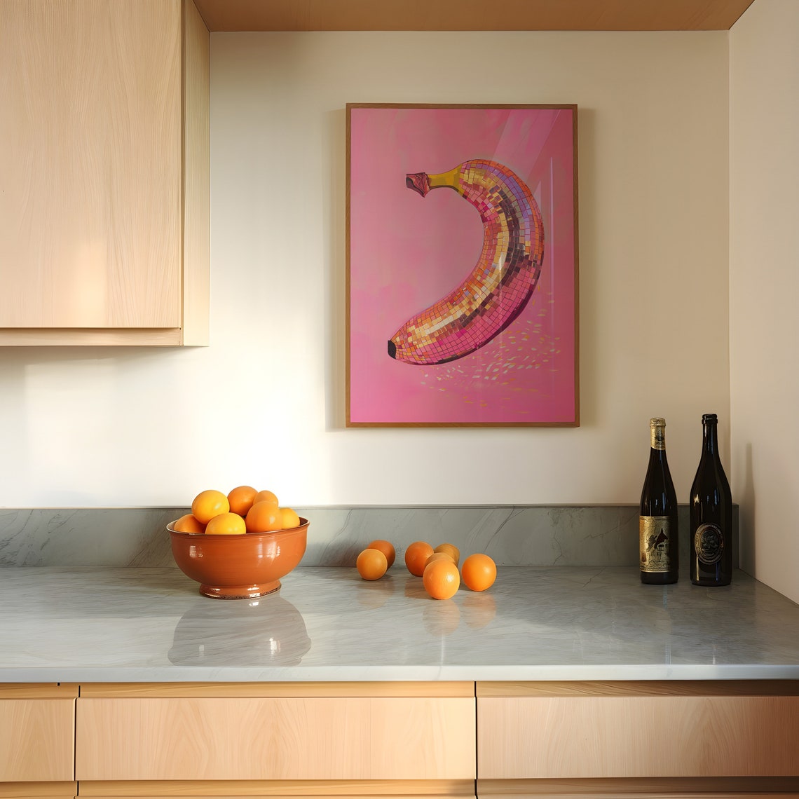 Banana Disco Ball Maximalist Painting Poster - Image 5