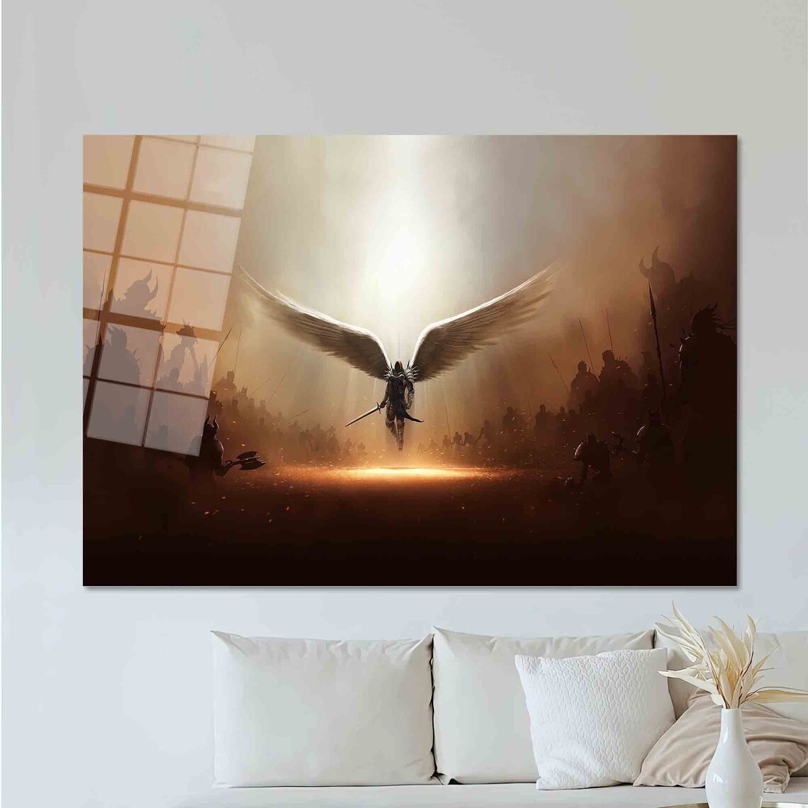 Archangel Michael Warrior Angel Modern Art Print