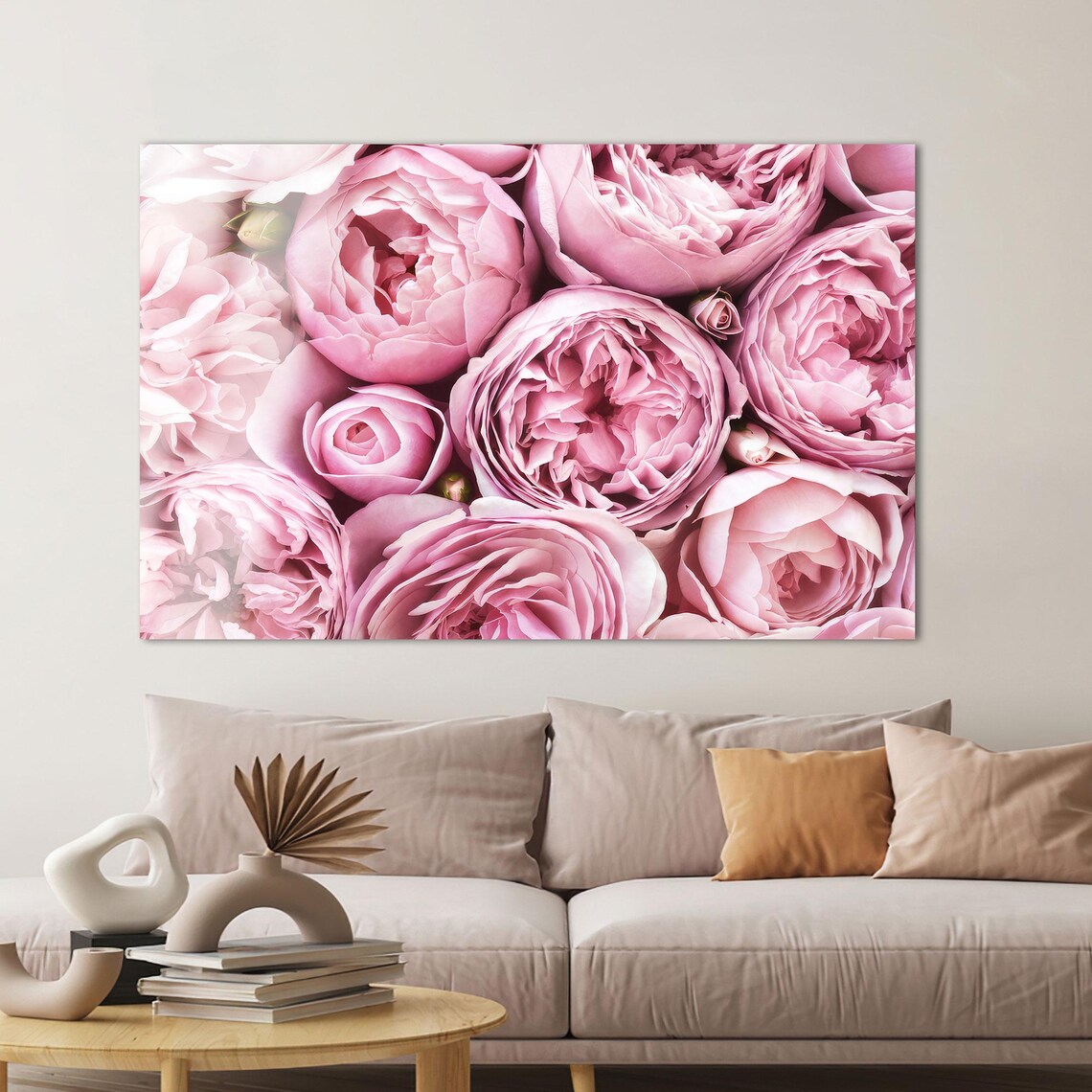 Lush Pink Peony Blossoms Filling The Entire Frame Floral Poster - Image 2