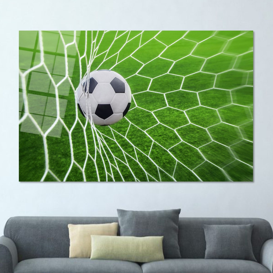 Football Wall Decor Soccer Wall Art Sport Art Art 3d Glass Art Sport Wallpaper Poster Gift For Him Boy Room Wall Art - Image 2