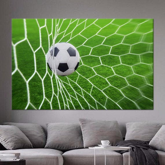 Football Wall Decor Soccer Wall Art Sport Art Art 3d Glass Art Sport Wallpaper Poster Gift For Him Boy Room Wall Art