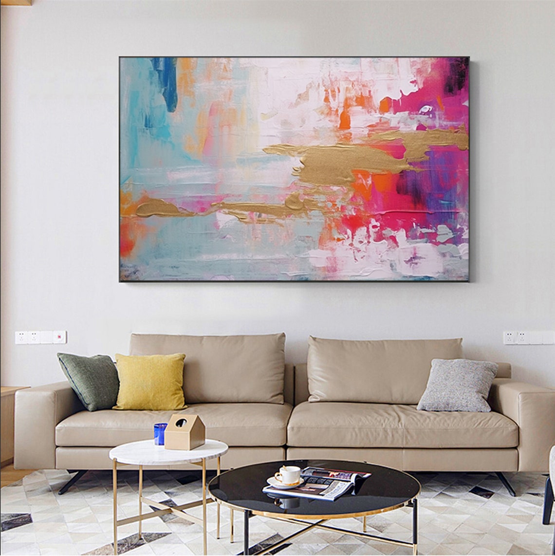 Original Painting Painting Vibrant Painting Abstract Painting Handmade Painting Large Original Oil Painting Home Decor Wall Art - Image 5