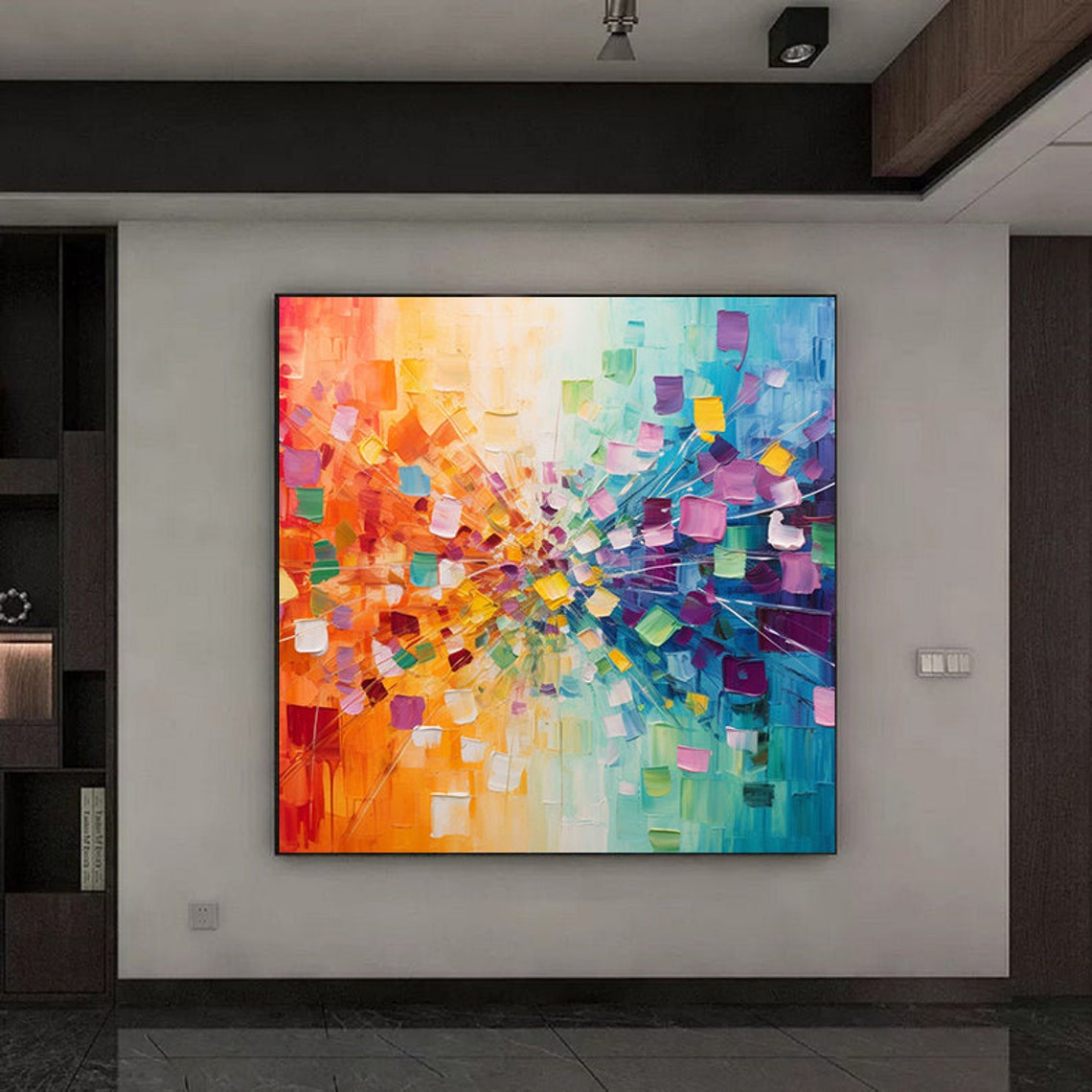 Explosive Radiant Color Burst Mosaic From Red To Blue Purple Poster - Image 7