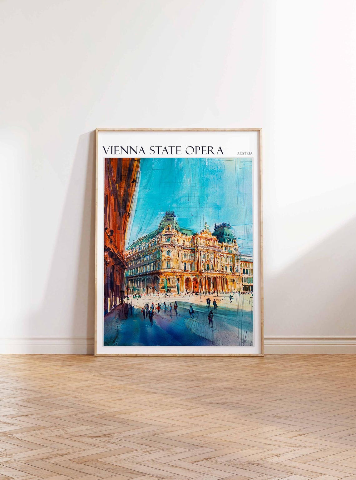 Vienna State Opera Austria Poster Historic Opera House Square View - Image 2