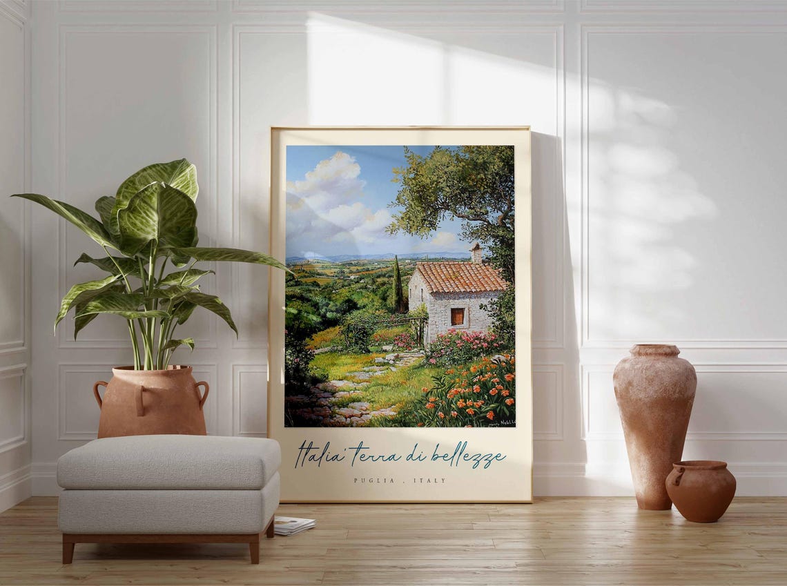 Puglia Poster Italian Travel Print Puglia Travel Art Puglia Wall Art Italy Art Italy Travel Decor Italian Travel Gift - Image 3