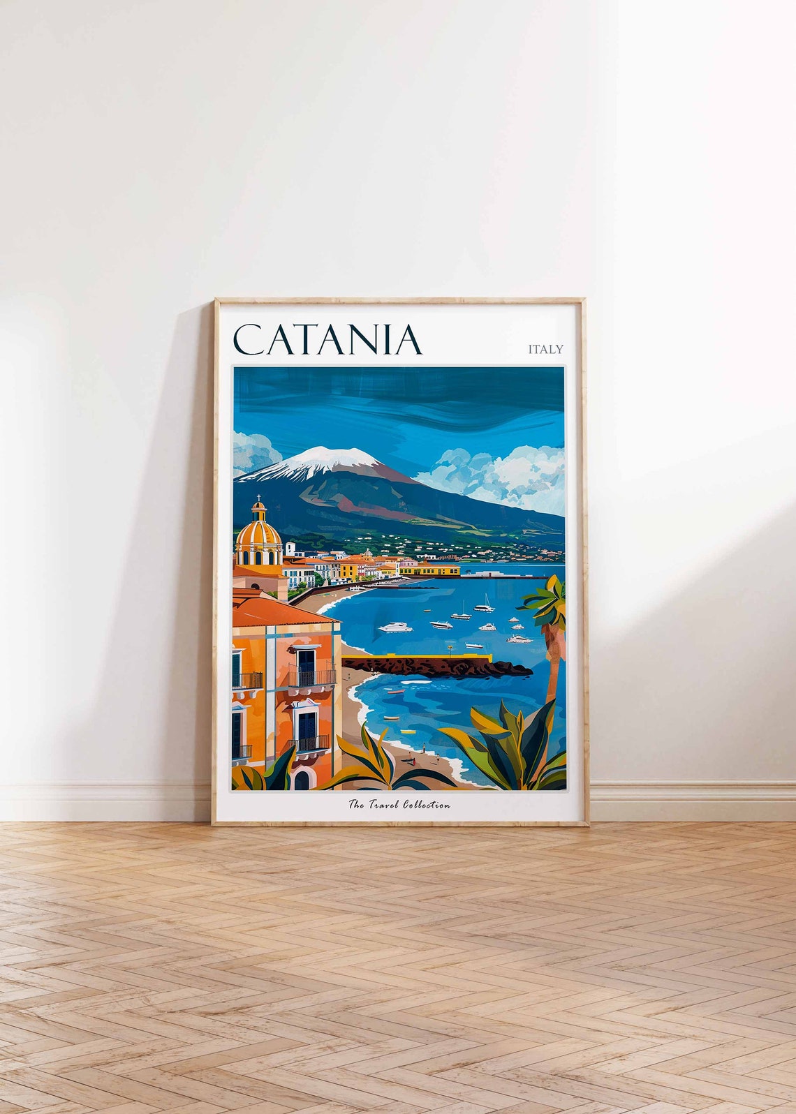 Catania Poster Catania Travel Print Tropical Decor Sea Wall Art Italian Decor Italy Travel Print Catania Gift Catania Travel Poster - Image 2