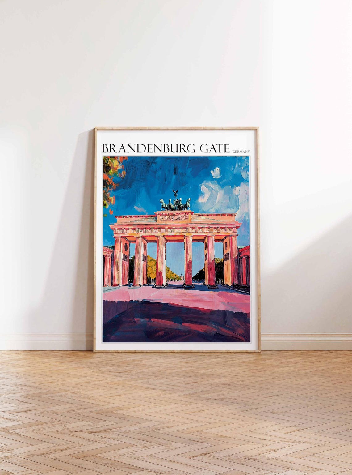 Brandenburg Gate Frontal Columns Sunny Symmetrical Travel Poster - Image 3