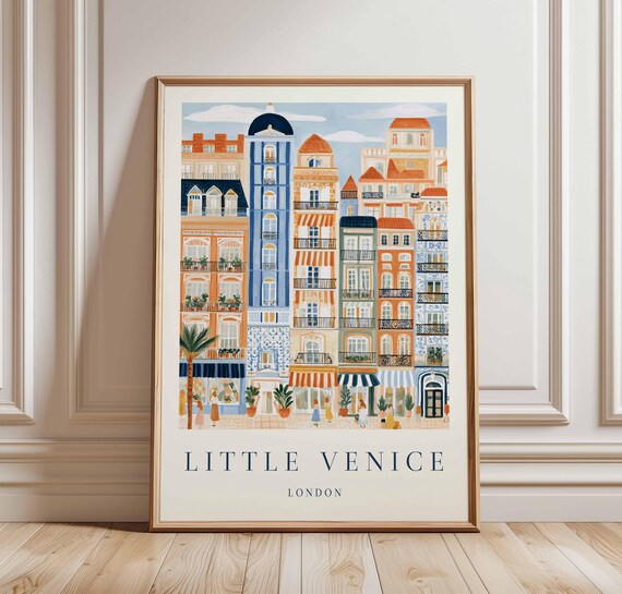 Little Venice London Poster Canal Narrowboat Travel Art