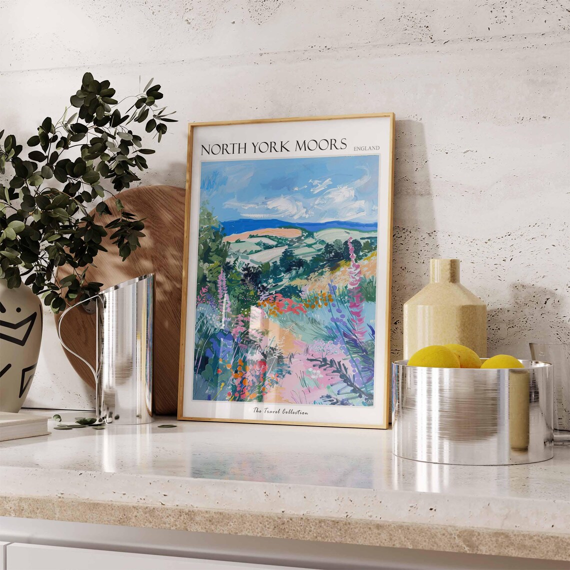 North York Moors England Heather Garden Moorland View Poster - Image 3