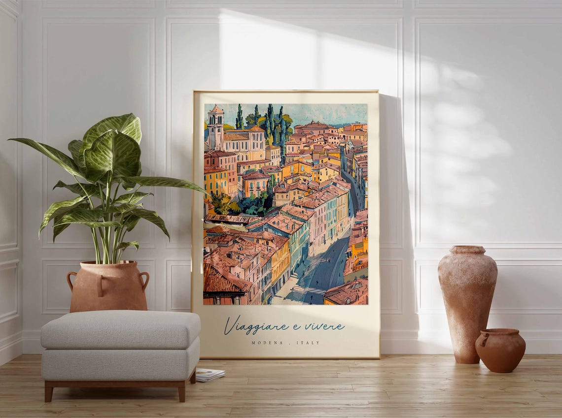 Modena Poster Italian Travel Print Modena Travel Art Modena Wall Art Italy Art Italy Travel Decor Italian Travel Gift - Image 3