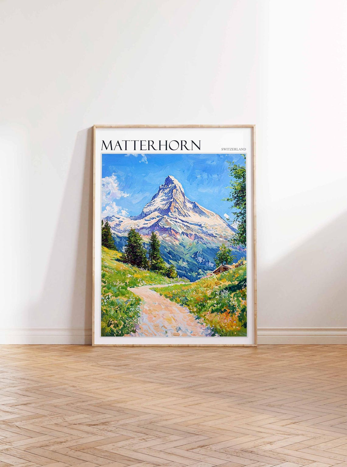 Matterhorn Poster Matterhorn Travel Print Swiss Decor Europe Travel Poster European Wall Art Switzerland Wall Art Mountain Poster - Image 4