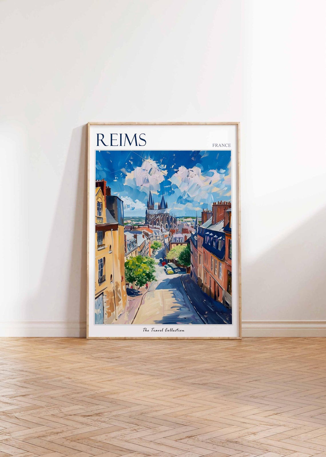 Reims Poster France Travel Print French Decor Europe Travel Poster European Wall Art City Print Reims Gift Reims Travel Poster - Image 2