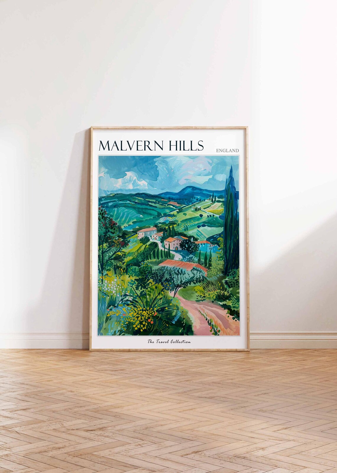 Malvern Hills Poster England Travel Poster Countryside Poster English Countryside Malvern Poster Worcestershire Poster Hills Poster - Image 2
