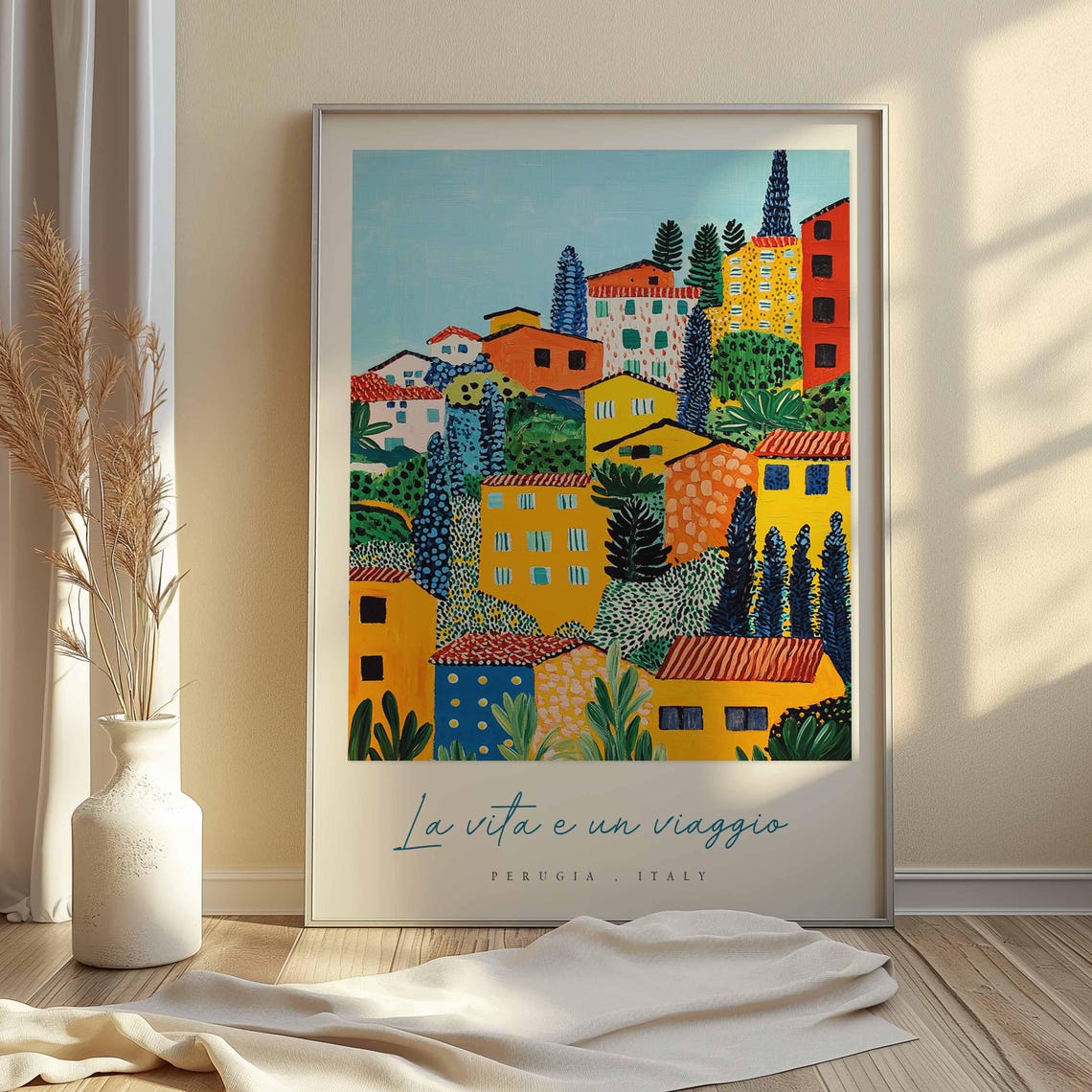 Perugia Poster Italian Travel Print Perugia Travel Art Perugia Wall Art Italy Art Italy Travel Decor Italian Travel Gift - Image 2