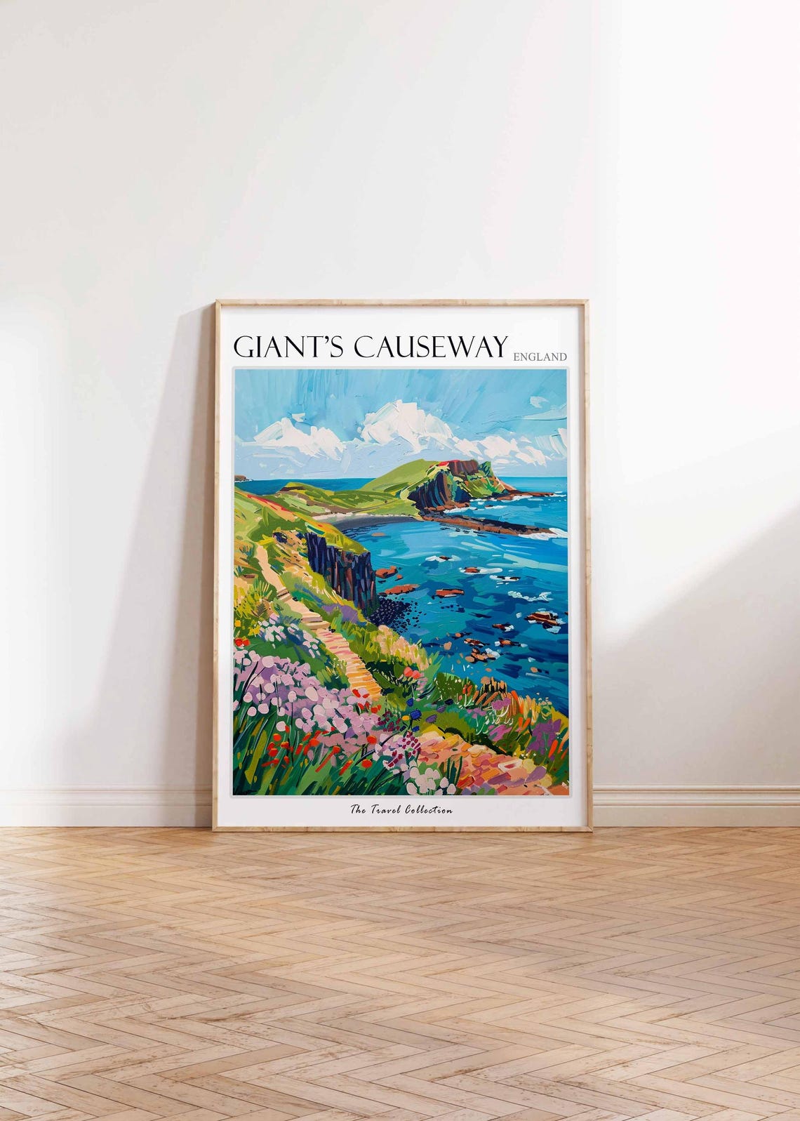 Giants Causeway Poster England Travel Print Giants Causeway Travel Art Giants Causeway Wall Art England Travel Giants Causeway Art - Image 2