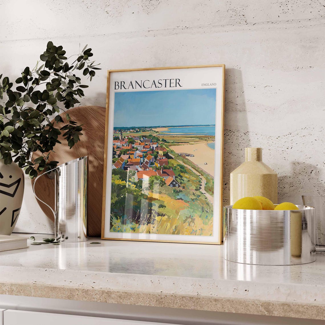 Brancaster England Norfolk Coastal Village Beach Travel Poster - Image 2