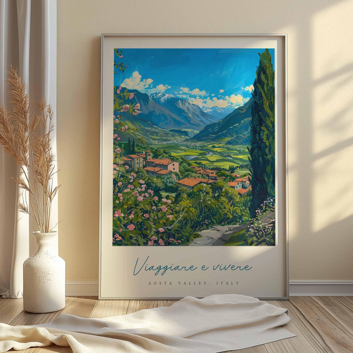 Aosta Valley Poster Aosta Valley Travel Print Aosta Valley Travel Art Aosta Valley Wall Art Italy Art Italy Travel Decor Travel Gift - Image 2