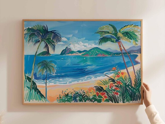 Brazil Poster South America Travel Print Brazilian Wall Art Latin Decor Landscape Tropical