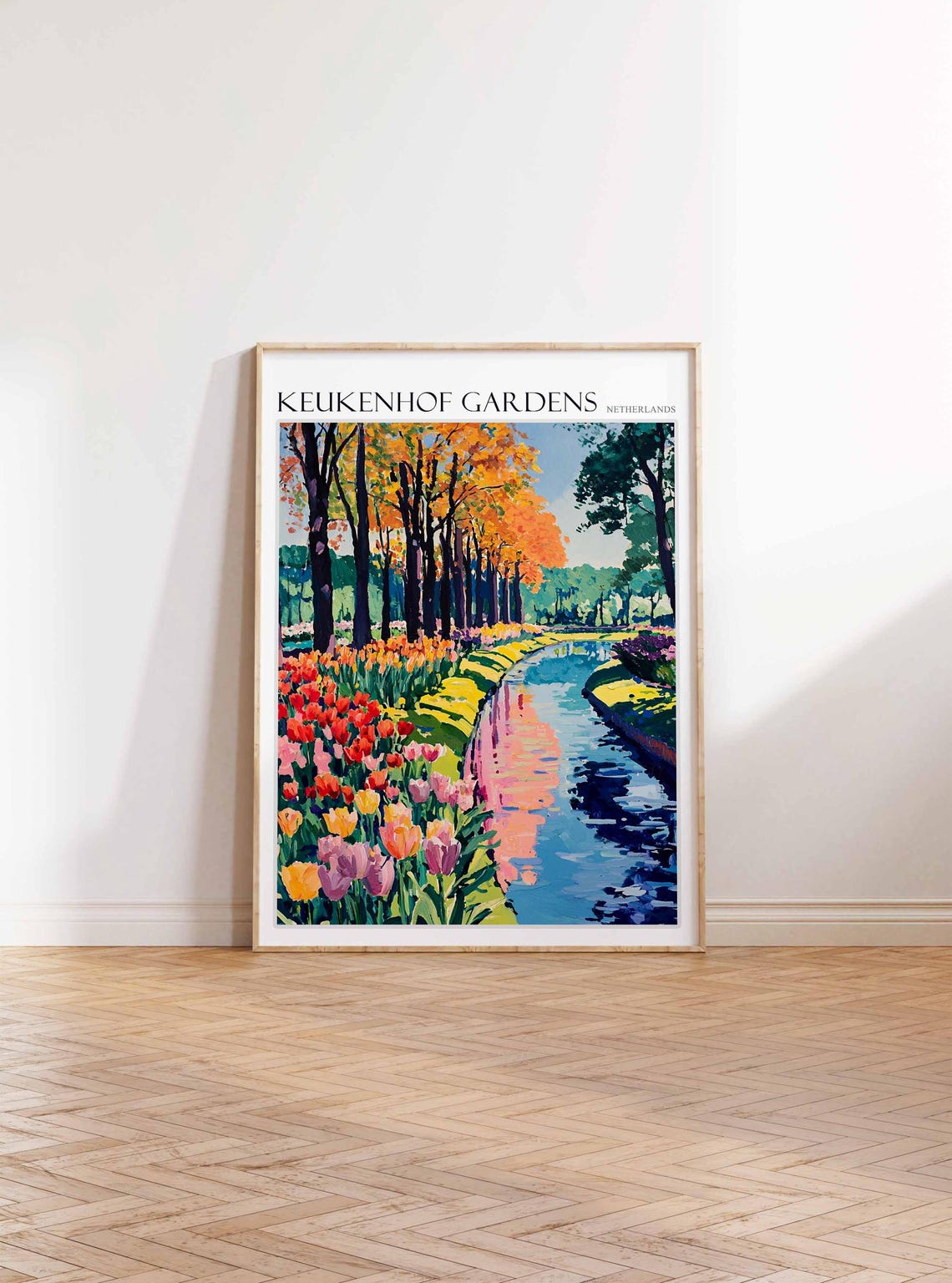 Keukenhof Gardens Poster Keukenhof Gardens Travel Print Netherlands Travel Poster Botanical Decor European Travel Print - Image 3