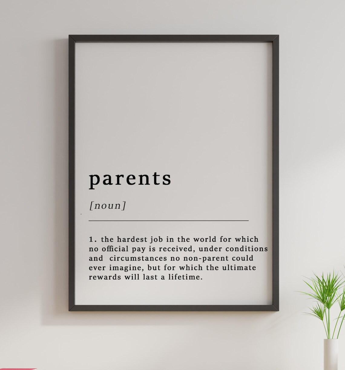 Definition Of Parents Quote Poster Print, Funny Typography - Image 2