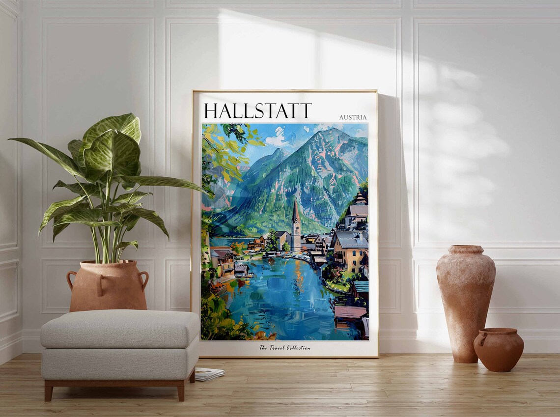 Hallstatt Austria Travel Poster, European Decor - Image 3
