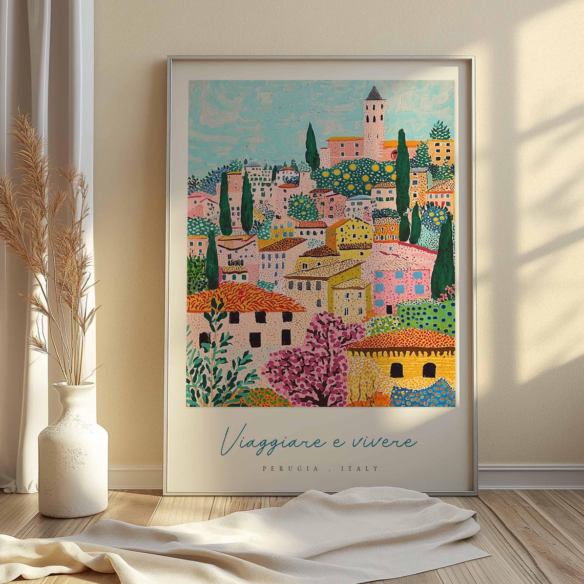 Perugia Poster Italian Travel Print Perugia Travel Art Perugia Wall Art Italy Art Italy Travel Decor Italian Travel Gift - Image 2