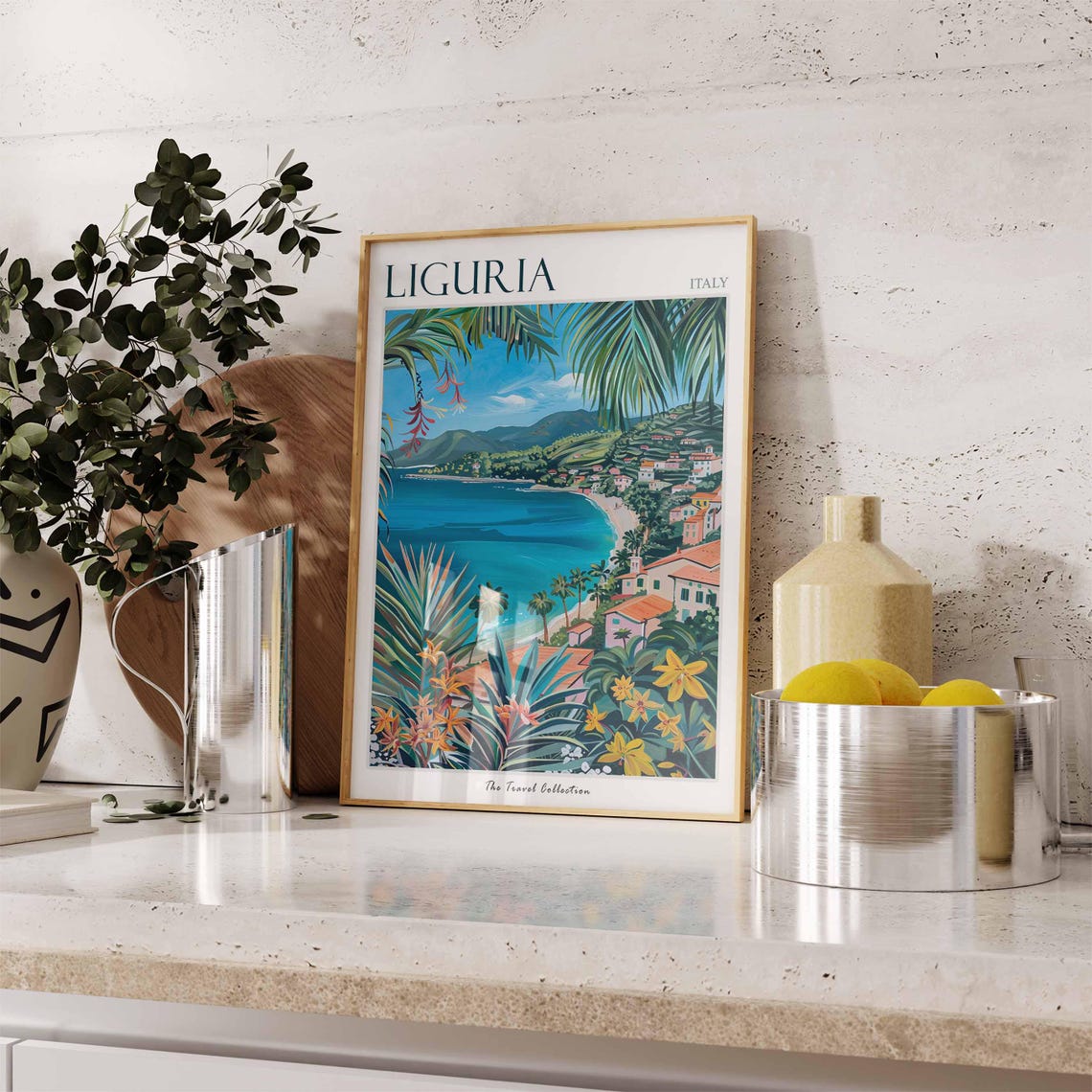 Liguria Poster Liguria Travel Print Italy Wall Art Italian Travel Print Italian Decor Italian Gift Liguria Wall Art - Image 2