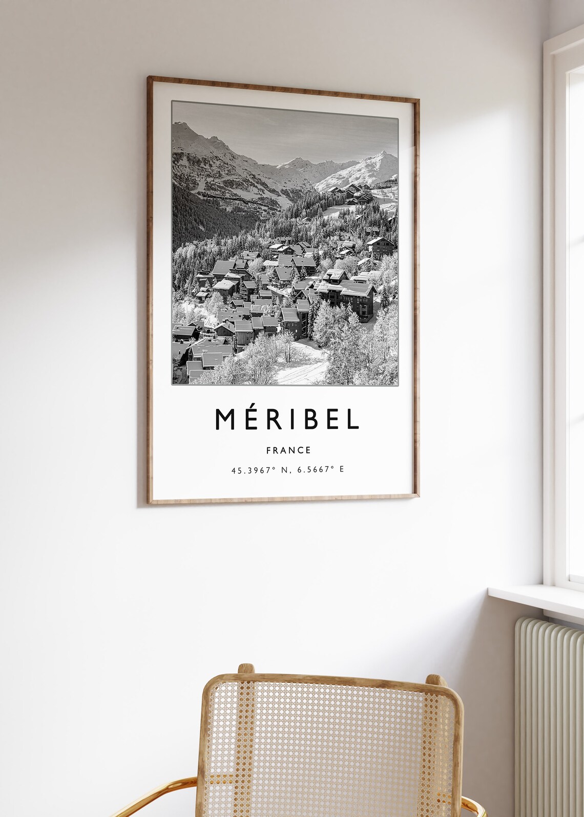 Méribel France Skiing Travel Poster, Winter Sport - Image 2